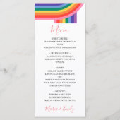 LGBT Lesbian Pride Rainbow Gay Weduwmenu Menu (Voorkant)