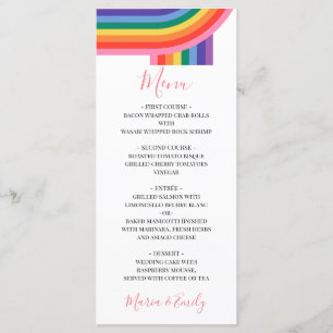 LGBT Lesbian Pride Rainbow Gay Weduwmenu Menu