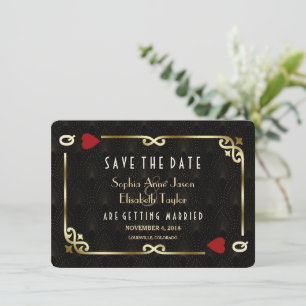 LGBT Lesbisch Casino Las Vegas Poker Huwelijk  Save The Date