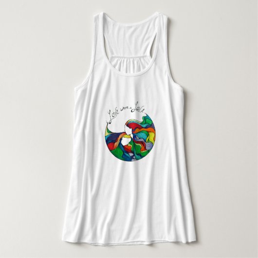 LGBT lesbische liefdesstroming racerbacktank Tanktop (Design voorkant)