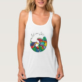 LGBT lesbische liefdesstroming racerbacktank Tanktop (Voorkant)