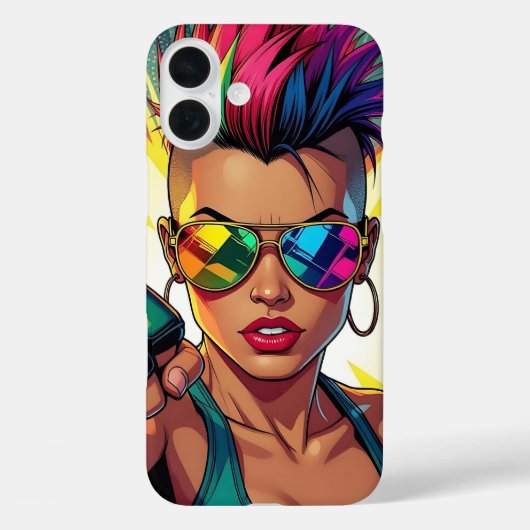 LGBT Lesbische Mohawk Uppercut Pop Art Case-Mate iPhone Case (Achterkant)