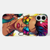 LGBT Lesbische Mohawk Uppercut Pop Art Case-Mate iPhone Case (Achterkant (horizontaal))
