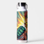 LGBT Lesbische Mohawk Uppercut Pop Art Waterfles (Voorkant)