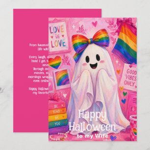 LGBT Lesbische Vrouw Halloween Liefdeskaart Kaart