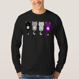 LGBT Leuke Dierlijke Katten Ace Pride Aseksualitei T-shirt