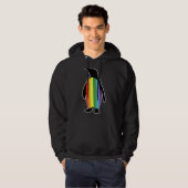 Lgbt Lgbetq Gay Pride Rainbow Flag Penguin Hoodie (Voorkant volledig)
