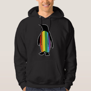 Lgbt Lgbetq Gay Pride Rainbow Flag Penguin Hoodie