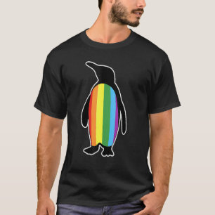 Lgbt Lgbetq Gay Pride Rainbow Flag Penguin T-shirt