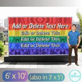 LGBT LGBTQ aangepaste tekst regenboogvlag regenboo Spandoek