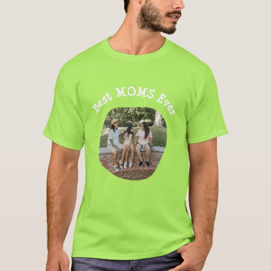LGBT LGBTQ Best Moms Ever Aangepaste foto van lesb T-shirt (Voorkant)