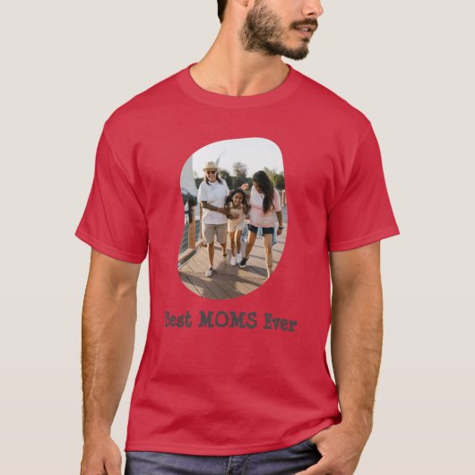 LGBT LGBTQ Best Moms Ever Aangepaste foto van lesb T-shirt (Voorkant)