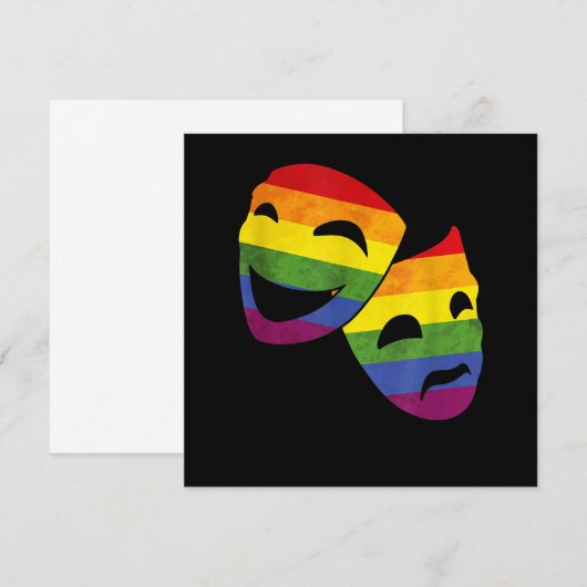 LGBT LGBTQ Queer Actor Actress Rainbow Theatrical Bedankkaart (Voorkant / Achterkant)