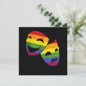 LGBT LGBTQ Queer Actor Actress Rainbow Theatrical Bedankkaart (Staand voorkant)