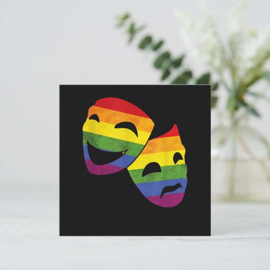 LGBT LGBTQ Queer Actor Actress Rainbow Theatrical Bedankkaart (Staand voorkant)