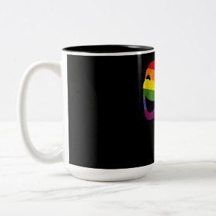 LGBT LGBTQ Queer Actor Actress Rainbow Theatrical Tweekleurige Koffiemok