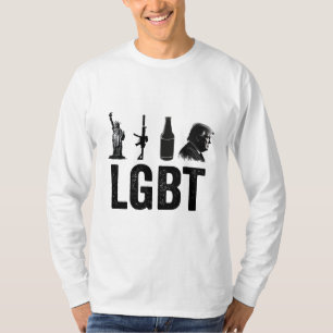 LGBT Liberty Pistolen Beer Trump Inauguratiedag T-shirt