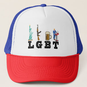 LGBT Liberty Pistolen Beer Trump Politieke Gift Trucker Pet