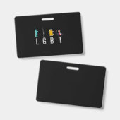 LGBT - Liberty Pistolen Bier Trump 6 Badge (Voor- en achterkant)