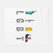 LGBT - Liberty Pistolen Bier Trump 6 Fleece Deken (Voorkant (Horizontaal))