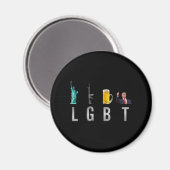LGBT - Liberty Pistolen Bier Trump 6 Magneet (Voorkant / Achterkant)