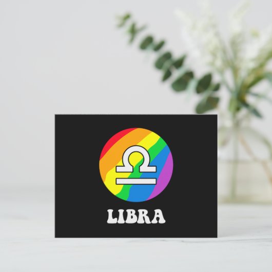 Lgbt Libra Briefkaart (Staand voorkant)