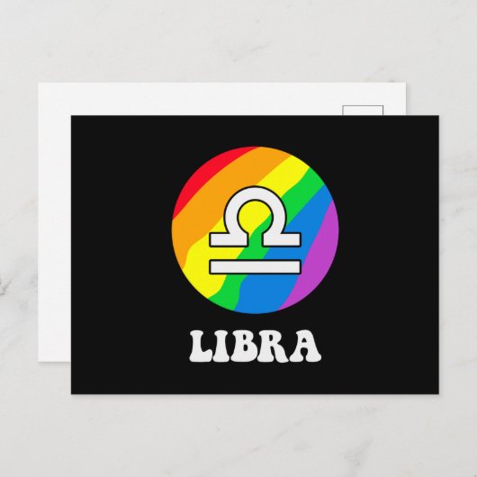 Lgbt Libra Briefkaart (Voorkant / Achterkant)