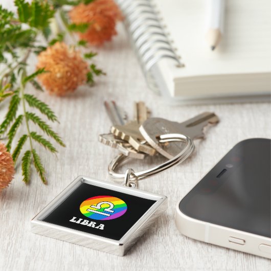 Lgbt Libra Sleutelhanger (Zijkant)