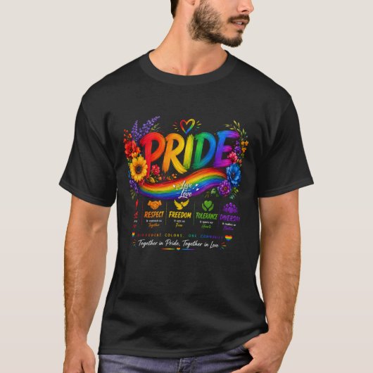 Lgbt Liefde Gay Pride T-shirt (Voorkant)