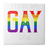 LGBT Liefde Gay Zoon - Gay Pride Outfit Gay Pride  Tegeltje (Voorkant)