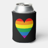 LGBT Liefde Hart, Lesbisch Gay Biseksueel Transgen Blikjeskoeler (Blikje Achterkant)