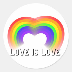 LGBT LIEFDE IS LIEFDE RONDE STICKER