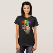 LGBT Lip Shut The Fck Up Dripping Rainbow T-shirt (Voorkant volledig)
