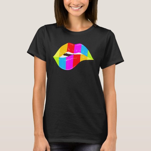 LGBT lippen kus mond Gay CSD T-shirt (Voorkant)