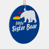 LGBT Little Sister Beer Gay Pride Equal Rights Keramisch Ornament (Rechts)