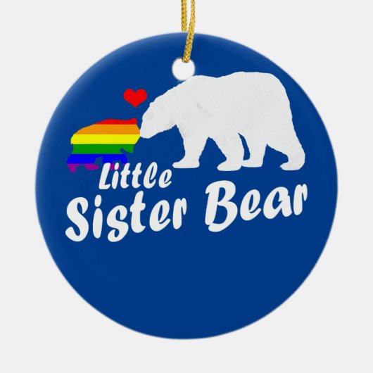 LGBT Little Sister Beer Gay Pride Equal Rights Keramisch Ornament (Voorkant)