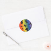 LGBT-Logo Ronde Sticker (Envelop)