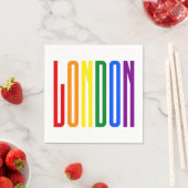 LGBT London Gay Pride Rainbow Text LGBTQ Servet (Insitu)