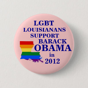 LGBT Louisianans voor Obama 2012 Ronde Button 5,7 Cm