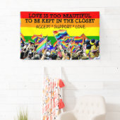 LGBT Love is Beauful Parade Rainbow BANNER (Insitu)