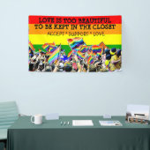 LGBT Love is Beauful Parade Rainbow BANNER (Beurs)
