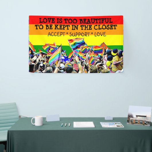 LGBT Love is Beauful Parade Rainbow BANNER (Beurs)