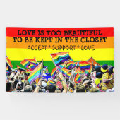 LGBT Love is Beauful Parade Rainbow BANNER (Horizontaal)