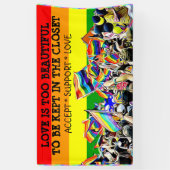 LGBT Love is Beauful Parade Rainbow BANNER (Verticaal)