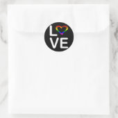 LGBT LOVE LGBT Pride Month LGBTQ Rainbow Flag Ronde Sticker (Tas)