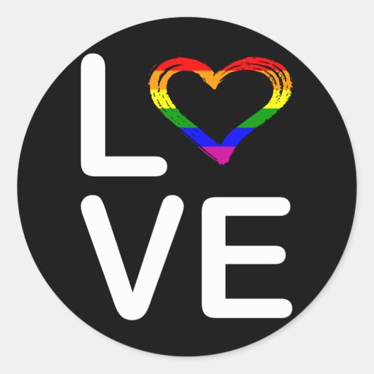 LGBT LOVE LGBT Pride Month LGBTQ Rainbow Flag Ronde Sticker (Voorkant)
