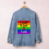 #LGBT #love #pride #gay #lesbian #freedom #parade Denim Jacket (Hangar)