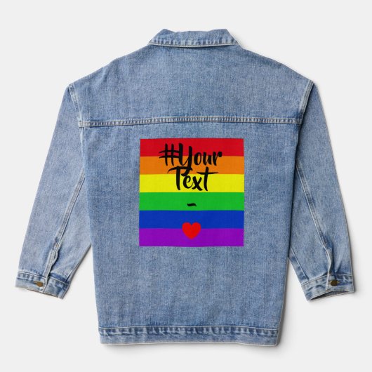 #LGBT #love #pride #gay #lesbian #freedom #parade Denim Jacket (Achterkant)