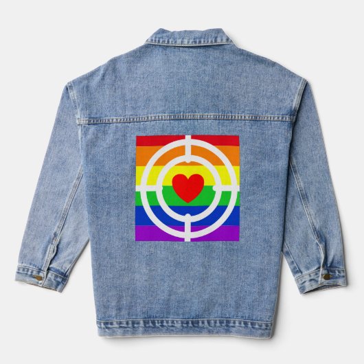 #LGBT #love #pride #gay #lesbian #freedom #parade Denim Jacket (Achterkant)