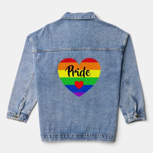 #LGBT #love #pride #gay #lesbian #freedom #parade Denim Jacket (Achterkant)